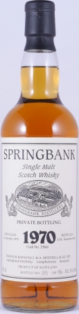 Springbank 1970 32 Years Oak Cask No. 2966 Private Bottling Campbeltown Single Malt Scotch Whisky Cask Strength 53,1%