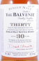 Preview: Balvenie Thirty 30 Years Edition 2006 Bourbon Casks und Oloroso Sherry Butts Highland Single Malt Scotch Whisky 47,3%