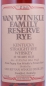Preview: Van Winkle Family Reserve 13 Years No. E1010 Pappy van Winkles Private Stock Kentucky Straight Rye Whiskey 47,8%