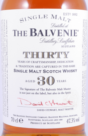 Balvenie Thirty 30 Years Edition 2006 Bourbon Casks und Oloroso Sherry Butts Highland Single Malt Scotch Whisky 47,3%