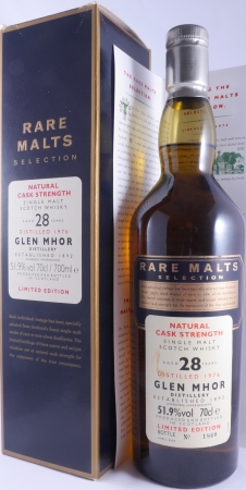 Glen Mhor 1976 28 Years Diageo Rare Malts Selection Limited Edition Highland Single Malt Scotch Whisky Cask Strength 51.9%