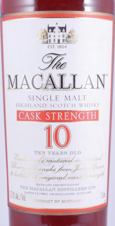 Macallan 10 Years Cask Strength Sherry Oak Highland Single Malt Scotch Whisky 57,3%