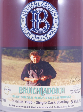 Bruichladdich 1986 20 Years Sherry Butt Cask No. 2 Special Exclusive Islay Single Malt Scotch Whisky 54.9%