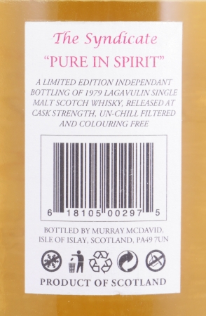 Lagavulin 1979 15 Years Oak Cask The Syndicates Single Cask Independant Islay Single Malt Scotch Whisky Cask Strength 59,2%