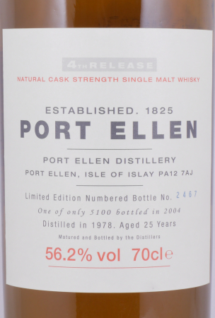 Port Ellen 1978 25 Years 4th Annual Release Limited 2004 Edition Islay Single Malt Scotch Whisky 56.2%
