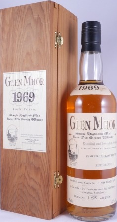 Glen Mhor 1969 25 Years Oak Cask No. 1969 1407/1409 Campbell & Clark Limited Release Rare Old Highland Single Malt Scotch Whisky 45.0%