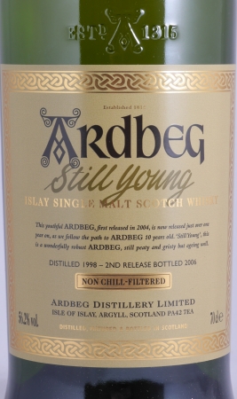 Ardbeg 1998-2006 Still Young 2nd Release Committee Approved Islay Single Malt Scotch Whisky Cask Strength 56,2%