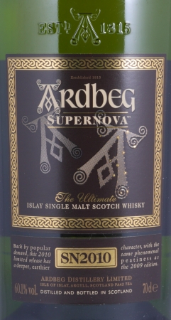 Ardbeg Supernova 2010 (SN2010) 2nd Limited Release Islay Single Malt Scotch Whisky Cask Strength 60,1%