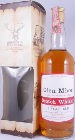 Glen Mhor 15 Years Rare Old Highland Malt Scotch Whisky Gordon and MacPhail Distillery Label Golden Screw Cap 40.0%