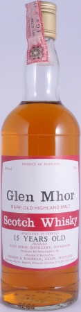 Glen Mhor 15 Years Gordon and MacPhail Distillery Label Golden Screw Cap Rare Old Highland Malt Scotch Whisky 40.0%