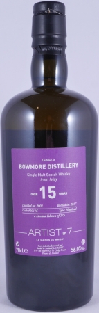Bowmore 2001 15 Years Hogshead Cask No. 20116 Artist #7 Batch 2 La Maison du Whisky Islay Single Malt Scotch Whisky 56.0%