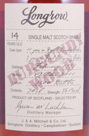 Longrow 1997 14 Years Burgundy Wood Limited Wood Expressions Edition Campbeltown Single Malt Scotch Whisky 56.1%