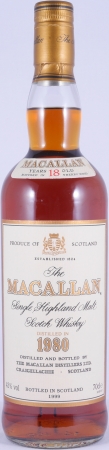 Macallan 1980 18 Years bottled in 1999 Sherry Wood Highland Single Malt Scotch Whisky 43,0%