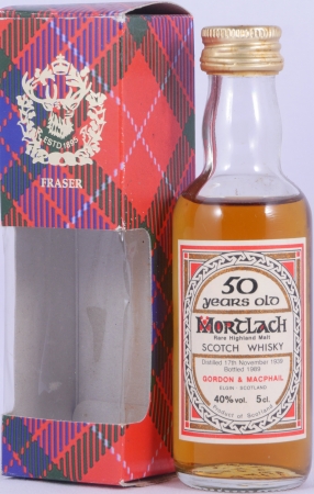 Mortlach 1939 50 Years Miniatur Rare Highland Single Malt Scotch Whisky Gordon und MacPhail 40.0%