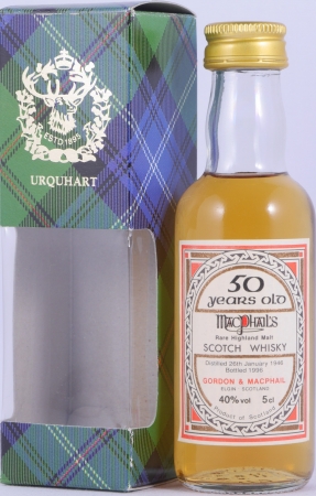 MacPhails 1946 50 Years Miniature Gordon and MacPhail Rare Old Highland Single Malt Scotch Whisky 40.0%