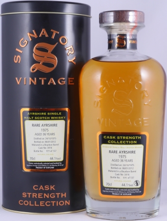 Ayrshire/Ladyburn 1975 36 Years Bourbon Barrel No. 3416 Signatory Vintage Lowland Single Malt Scotch Whisky 44,1%