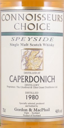 Caperdonich 1980 24 Years Refill Sherry Hogsheads Gordon und MacPhail Connoisseurs Choice Speyside Single Malt Scotch Whisky 46.0%