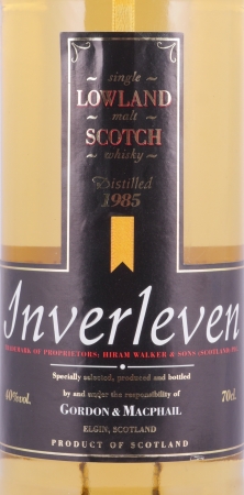 Inverleven 1985 14 Years Oak Casks Gordon and MacPhail Licensed Bottling Lowland Single Malt Scotch Whisky 40.0%