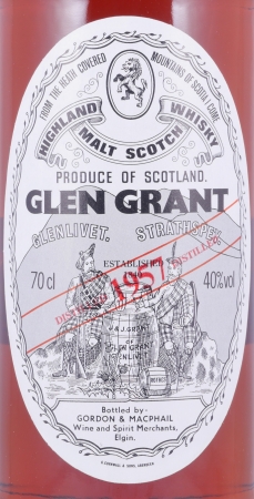 Glen Grant 1957 40 Years Sherry Cask Gordon und MacPhail Licensed Bottling Highland Single Malt Scotch Whisky 40,0%