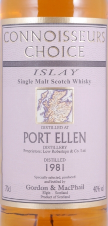 Port Ellen 1981 19 Years Gordon und MacPhail Connoisseurs Choice Islay Single Malt Scotch Whisky 40,0%