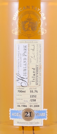 Highland Park 1986 21 Years Oak Cask No. 2252 Duncan Taylor Cask Strength Rare Auld Edition Orkney Islands Single Malt Scotch Whisky 55,7%