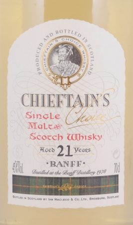 Banff 1978 21 Years Ian McLeod Chieftains Choice Highland Single Malt Scotch Whisky 43.0%