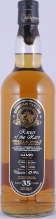 Banff 1975 35 Years Oak Cask No. 3352 Duncan Taylor Rarest of the Rare Highland Single Malt Scotch Whisky Cask Strength 42,5%