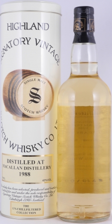 Macallan 1988 11 Years Hogshead No. 9137 Signatory Vintage The Un-Chillfiltered Collection Speyside Single Malt Scotch Whisky 43.0%