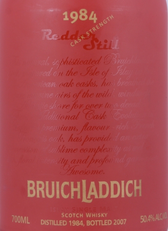 Bruichladdich 1984 22 Years Redder Still 2nd Limited Release Château Lafleur Cask Finish Islay Single Malt Scotch Whisky Cask Strength 50,4%