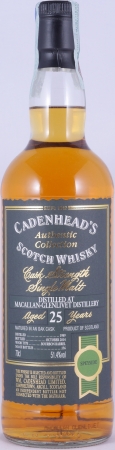 Macallan-Glenlivet 1989 25 Years Bourbon Barrel Cadenhead Speyside Single Malt Scotch Whisky Cask Strength 51.4%