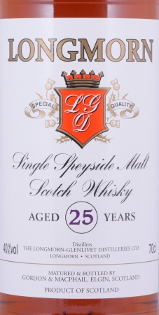 Longmorn 25 Years Release 2004 Gordon und MacPhail Licensed Bottling Speyside Single Malt Scotch Whisky 40,0%