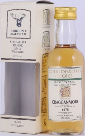 Cragganmore 1978 19 Years Gordon and MacPhail Connoisseurs Choice Miniature Speyside Single Malt Scotch Whisky 40.0%