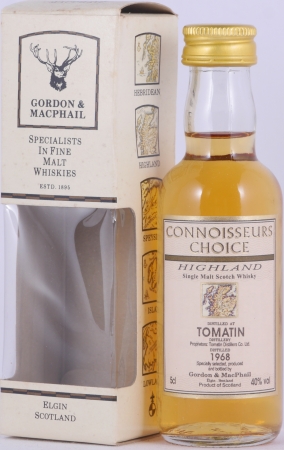 Tomatin 1968 30 Years Gordon and MacPhail Connoisseurs Choice Miniature Highland Single Malt Scotch Whisky 40.0%