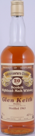 Glen Keith 1963 20 Years Gordon und MacPhail Connoisseurs Choice Brown Label Highland Single Malt Scotch Whisky 40,0%