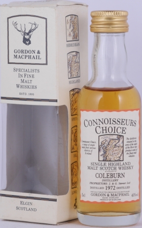 Coleburn 1972 Gordon und MacPhail Connoisseurs Choice Miniatur Highland Single Malt Scotch Whisky 40,0%