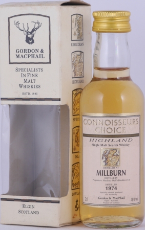 Millburn 1974 24 Years Gordon und MacPhail Connoisseurs Choice Miniatur Highland Single Malt Scotch Whisky 40,0%