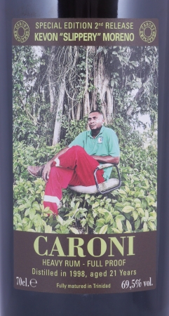 Velier Caroni 1998 21 Years Employees Special Edition 2nd Release Kevon "Slippery" Moreno Full Proof Heavy Trinidad Rum 69.5%