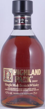 Highland Park 12 Years Ornamental H Screen Printed Label Orkney Islands Single Malt Scotch Whisky 43,0%