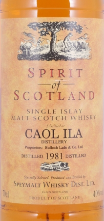 Caol Ila 1981 17 Years Gordon and MacPhail Spirit of Scotland Islay Single Malt Scotch Whisky 40.0%
