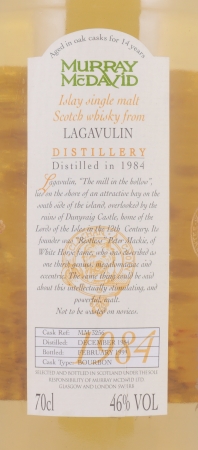 Lagavulin 1984 14 Years Bourbon Cask No. MM 3256 Murray McDavid Islay Single Malt Scotch Whisky 46.0%