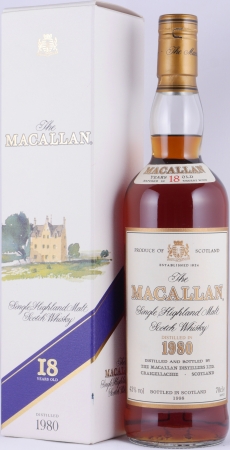Macallan 1980 18 Years bottled in 1998 Sherry Wood Highland Single Malt Scotch Whisky 43.0%