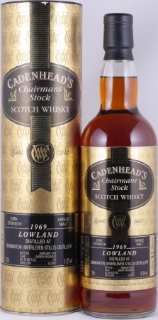 Dumbarton-Inverleven 1969 32 Years Sherry Hogshead Cadenheads Chairmans Stock Lowland Single Malt Scotch Whisky 51,2%
