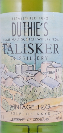 Talisker 1979 14 Years Oak Cask R. W. Duthie Isle of Skye Single Malt Scotch Whisky 46.0%