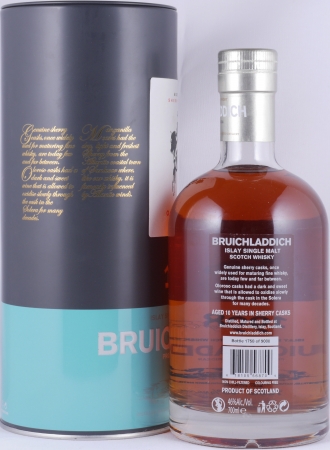 Bruichladdich 1998 10 Years Oloroso Sherry Casks Limited Edition Islay Single Malt Scotch Whisky 46.0%