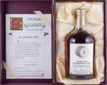 Glenfarclas 1964 30 Years Sherry Butt Cask No. 4996 Signatory Vintage Highland Single Malt Scotch Whisky 54.1%