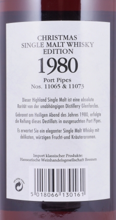 Glenfarclas 1980 32 Years Port Pipe Cask No. 11065 + 11073 Christmas Edition Highland Single Malt Scotch Whisky 48,1%