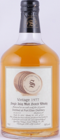 Port Ellen 1977 19 Years Oak Cask No. 3615 Signatory Vintage Dumpy Bottle Islay Single Malt Scotch Whisky 58.0%