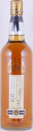 Bunnahabhain 1968 39 Years Oak Cask No. 7020 Duncan Taylor Cask Strength Rare Auld Islay Single Malt Scotch Whisky 40,5%