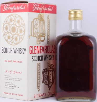Glenfarclas 1970s 21 Years All Malt Unblended 75cl Dumpy Square Bottle Highland Single Malt Scotch Whisky 43.0%