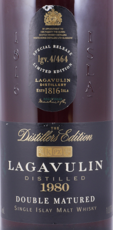 Lagavulin 1980 18 Years Distillers Edition 1999 2nd Special Release lgv.4/464 Islay Single Malt Scotch Whisky 43.0% 1.0L